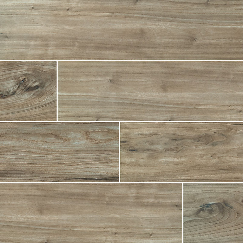 Catalina Collection Teak Porcelain Tile 8x48