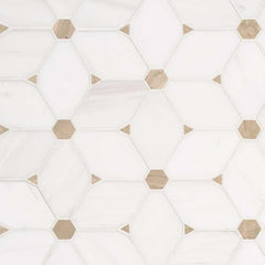 Marble Tile Collection Bianco Dolomite Cecily Pattern Swatch