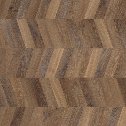 Karndean Luxury Vinyl Knight Tile Mid Limed Oak Chevron 48"x9" Swatch