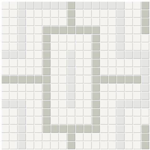 Tile Collection Soho 11x11 Chain Pattern Mosaic Tile Morning Blend Swatch