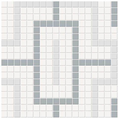 Tile Collection Soho 11x11 Chain Pattern Mosaic Tile Afternoon Blend Swatch