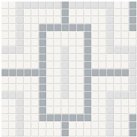 Tile Collection Soho 11x11 Chain Pattern Mosaic Tile Afternoon Blend Swatch