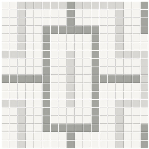 Tile Collection Soho 11x11 Chain Pattern Mosaic Tile Evening Blend Swatch
