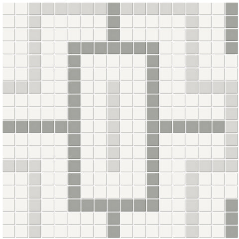 Tile Collection Soho 11x11 Chain Pattern Mosaic Tile Evening Blend Swatch