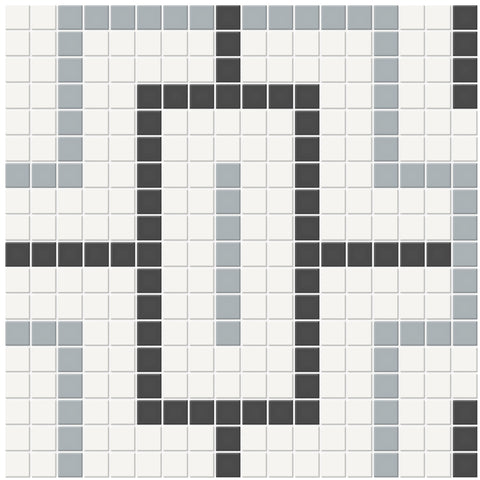 Tile Collection Soho 11x11 Chain Pattern Mosaic Tile Dawn Blend Swatch