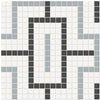Tile Collection Soho 11x11 Chain Pattern Mosaic Tile Dawn Blend Swatch