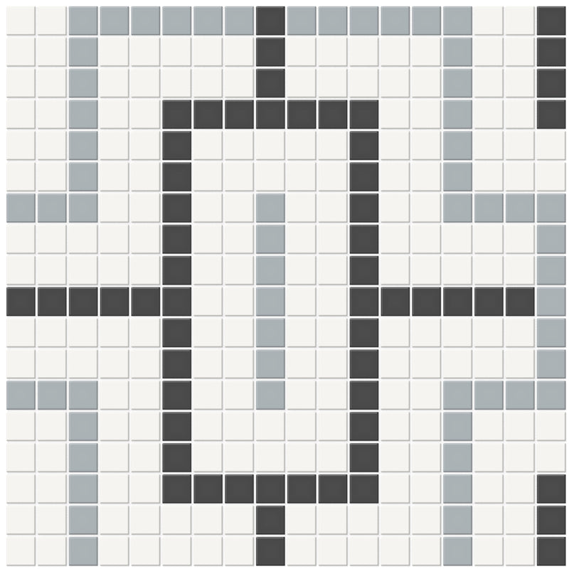 Tile Collection Soho 11x11 Chain Pattern Mosaic Tile Dawn Blend