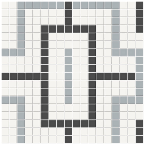 Tile Collection Soho 11x11 Chain Pattern Mosaic Tile Dawn Blend Swatch