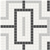 Tile Collection Soho 11x11 Chain Pattern Mosaic Tile Midnight Blend Swatch