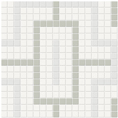 Tile Collection Soho 11x11 Chain Pattern Mosaic Tile Morning Blend Swatch