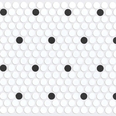 Shaw Tile Coolidge Polkadot Matte Penny Round Mosaic