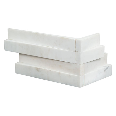 MSI Ledgestone Veneer - Cosmic White 3D Wave Corner - Splitface Swatch