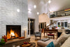 MSI Ledgestone Veneer - Cosmic White 3D Wave Panel - Splitface Room Scene