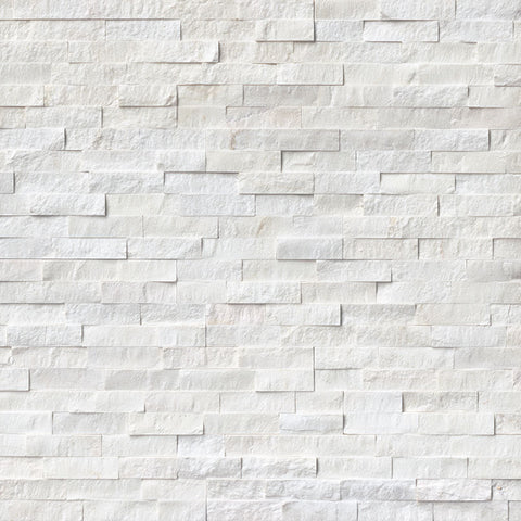 MSI Ledgestone Veneer - Cosmic White Panel - Split Face Swatch
