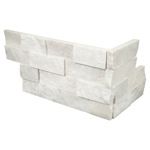 MSI Ledgestone Veneer - Cosmic White Corner - Split Face Swatch