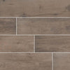 Cottage Collection Brown Porcelain Tile - 8x48" Swatch