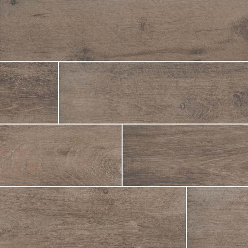 Cottage Collection Brown Porcelain Tile - 8x48