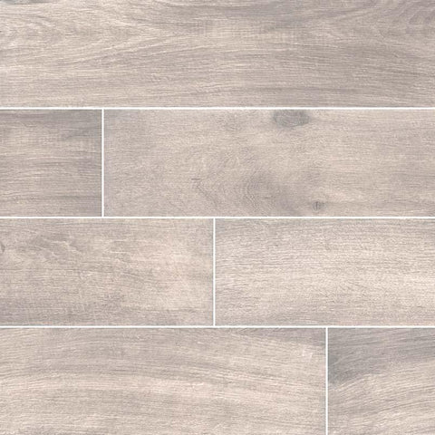 Cottage Collection Smoke Porcelain Tile - 8x48" Swatch
