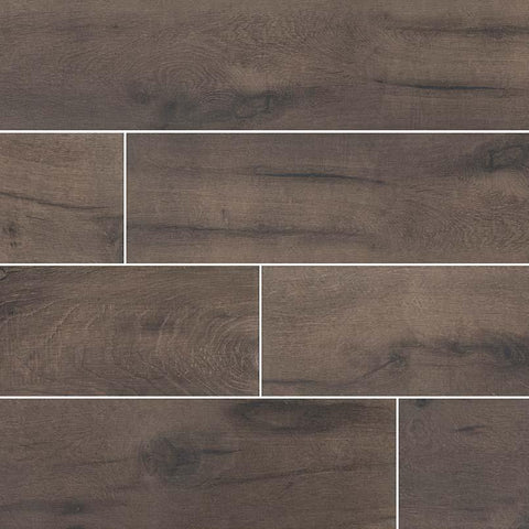 Cottage Collection Wenge Porcelain Tile - 8x48" Swatch