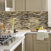 Shaw Tile Awesome Mix Cottonwood Random Linear Mosaic Wall Room Scene