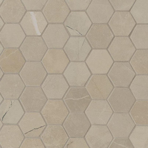 Sande Porcelain Tile Collection Cream - 2"x2" Hexagon Matte