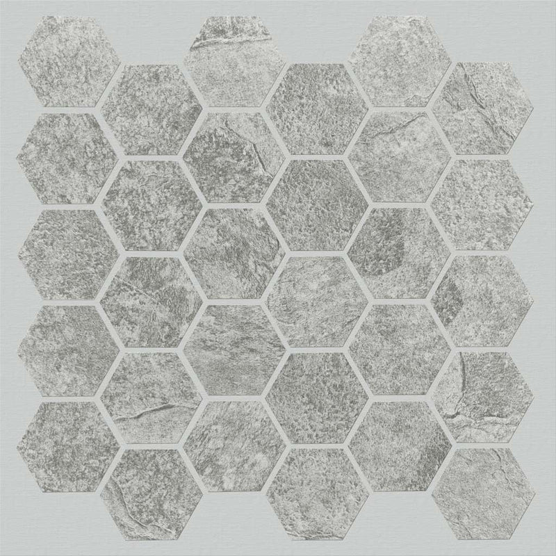 Shaw Tile Crown Grey Hexagon Mosaic