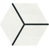 Daltile Bee Hive Medley Hexagon 8 1/2x10 Cube Positive