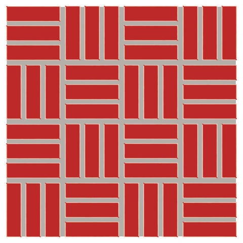 Daltile Color Wheel Mosaic Group 3 Lattice Weave 1x3 Currant