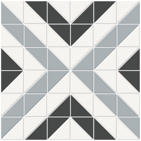 Tile Collection Soho 10x10 Cubic Pattern Mosaic Tile Dawn Blend Swatch