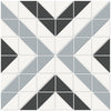 Tile Collection Soho 10x10 Cubic Pattern Mosaic Tile Dawn Blend Swatch