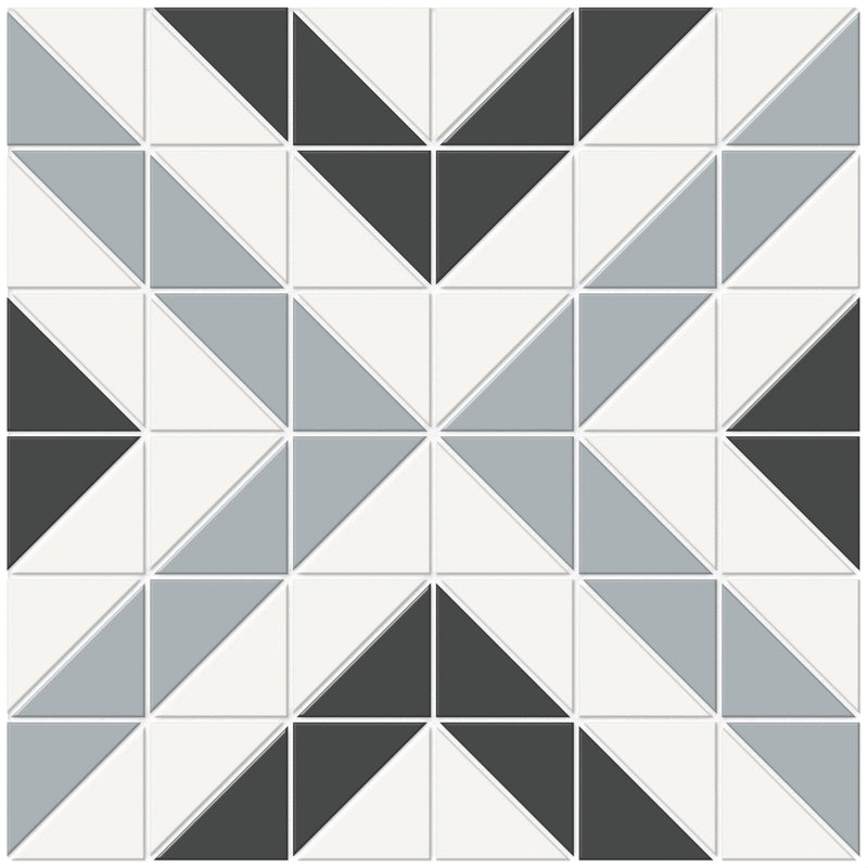 Tile Collection Soho 10x10 Cubic Pattern Mosaic Tile Dawn Blend