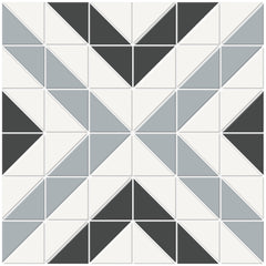 Tile Collection Soho 10x10 Cubic Pattern Mosaic Tile Dawn Blend Swatch