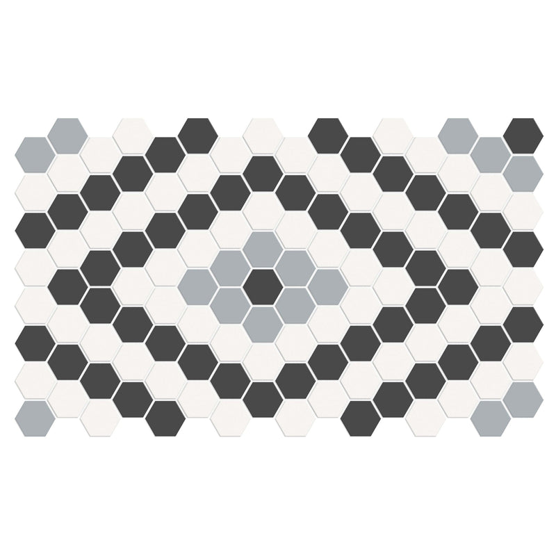Tile Collection Soho 8x13 Diamond Pattern Mosaic Tile Dawn Blend