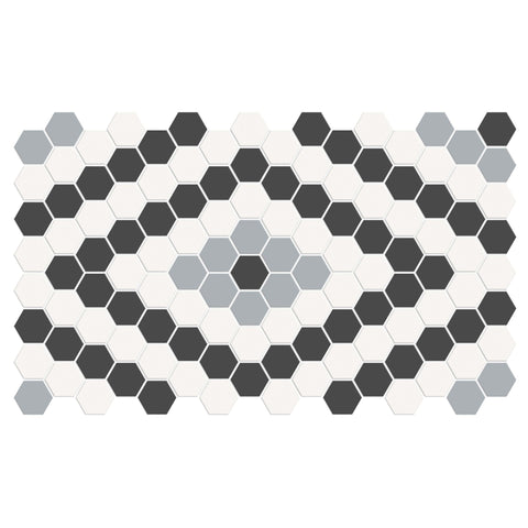 Tile Collection Soho 8x13 Diamond Pattern Mosaic Tile Dawn Blend