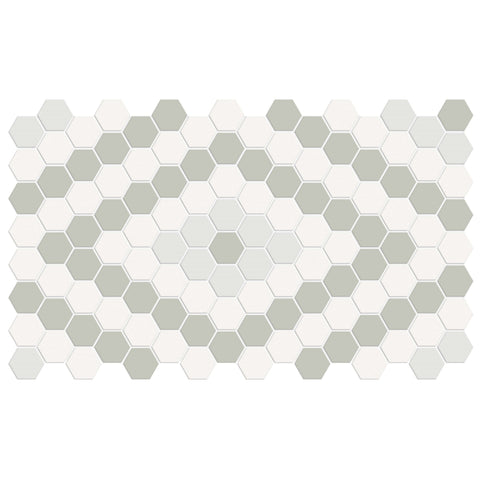 Tile Collection Soho 8x13 Diamond Pattern Mosaic Tile Morning Blend Swatch