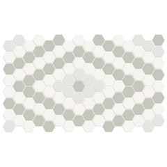 Tile Collection Soho 8x13 Diamond Pattern Mosaic Tile Morning Blend Swatch