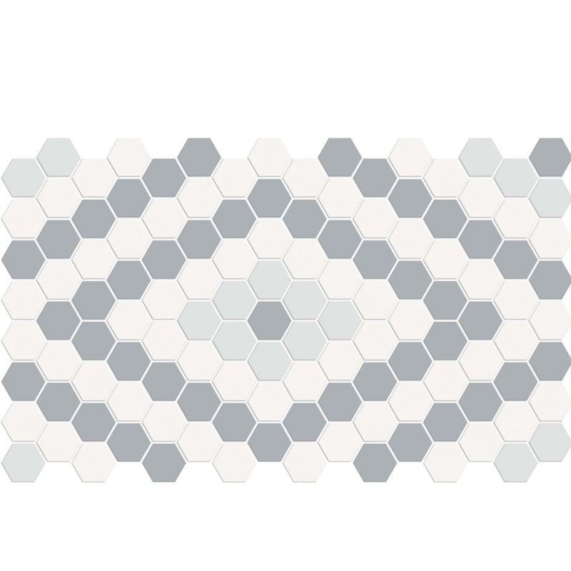 Tile Collection Soho 8x13 Diamond Pattern Mosaic Tile Afternoon Blend