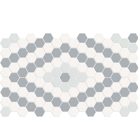 Tile Collection Soho 8x13 Diamond Pattern Mosaic Tile Afternoon Blend Swatch