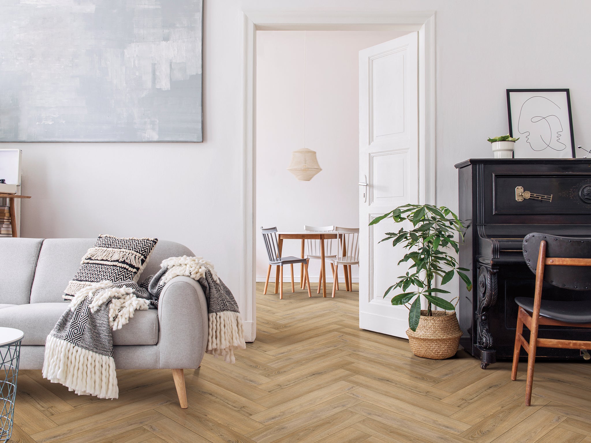 Paramount RigidCORE Herringbone LVT Dry Seed – Floorin