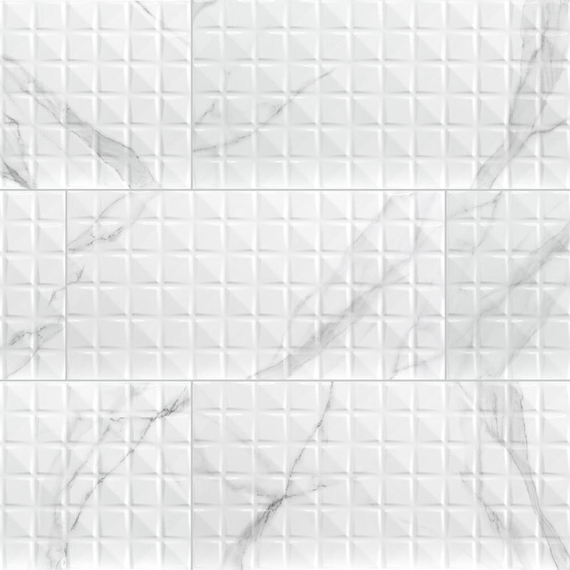 MSI Dymo Statuary Chex White Tile 12x24