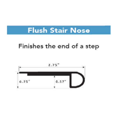 Earthwerks Chassis Advantage SPC Plus Trim Flush Stair Nose