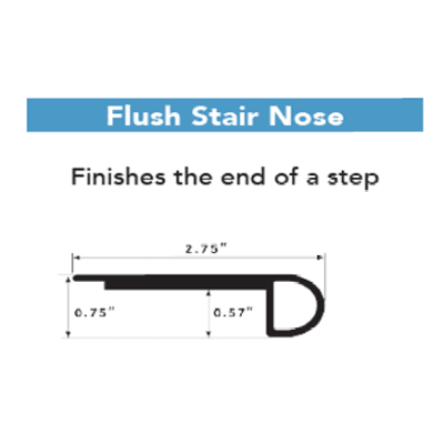 Earthwerks Chassis Pro Plus Luxury Vinyl Trim Flush Stair Nose Earthwerks Earthwerks 