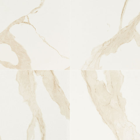 Eden Porcelain Tile Collection Calacatta - 32"x32" - Polished Swatch