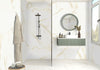 Eden Porcelain Tile Collection Calacatta - 12"x24" - Polished Room Scene