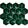 Daltile Artefino Jewel Mosaic Pyramid Hexagon Emerald