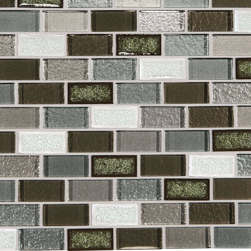 Daltile Crystal Shores Emerald Isle CS96 Brick Joint Mosaic 2