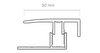 TimbrCORE Laminate Sequoia Trim Threshold Drawing