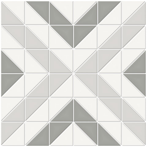 Tile Collection Soho 10x10 Cubic Pattern Mosaic Tile Evening Blend Swatch