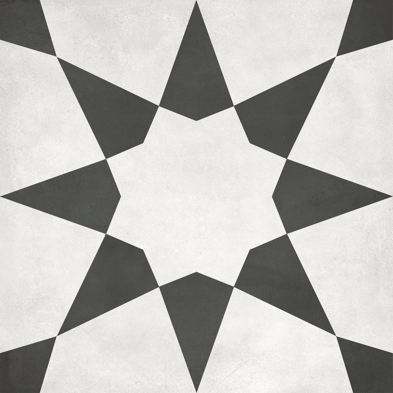 Tile Collection Form 8x8 Stellar Decorative Tile Monochrome