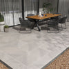 Arterra Porcelain Paver Fossil Snow 24"x24" Outdoor Scene 2